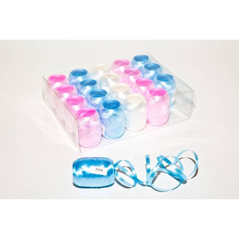 WSTĄŻKA PP LAKIEROWANA "KOKONY - MIX KOLORÓW" 0,5cm/20m