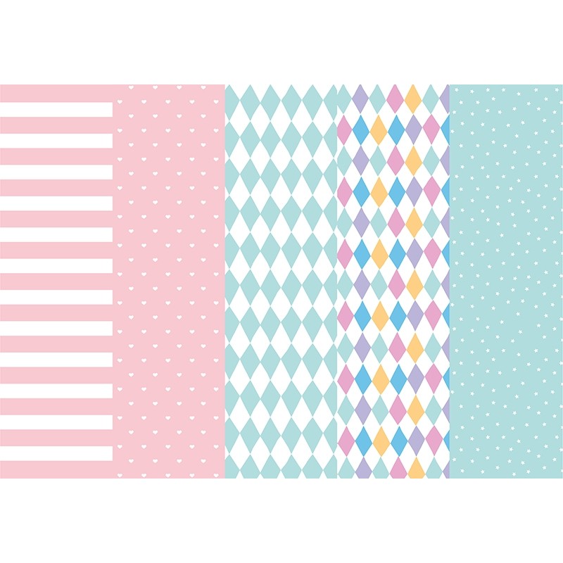 PAPIER OZDOBNY ZE WZOREM "SERCA" 68,5cm/1m