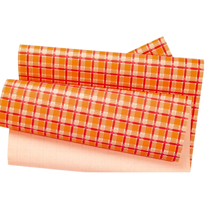 PAPIER DEKORACYJNY KARBOWANY ZE WZOREM "KRATKA" 50cm/10m