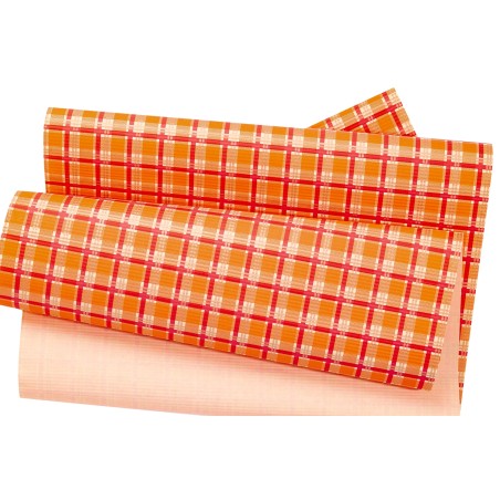 PAPIER DEKORACYJNY KARBOWANY ZE WZOREM "KRATKA" 50cm/10m