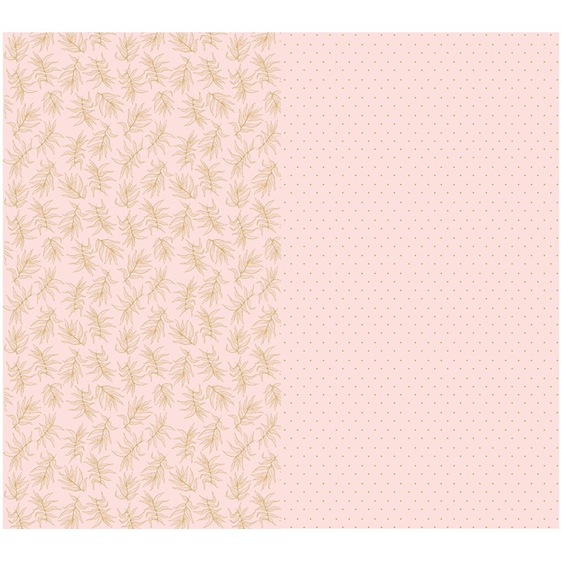 PAPIER OZDOBNY LIŚCIE I KROPKI - 2 ARKUSZE O WYMIARACH: 70cm/2m