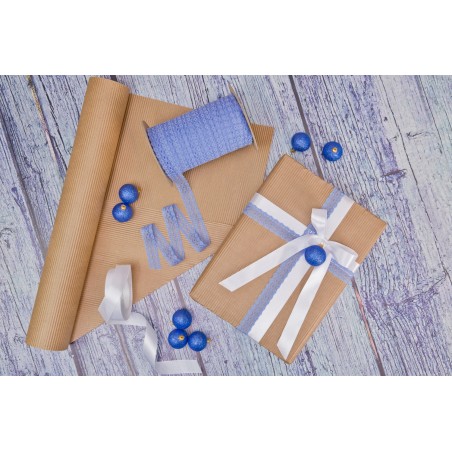 PAPIER DEKORACYJNY KARBOWANY "NATURALNY" 50cm/10m