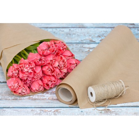 PAPIER DEKORACYJNY KARBOWANY "NATURALNY" 50cm/10m