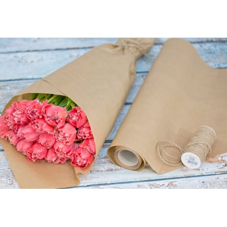 PAPIER DEKORACYJNY KARBOWANY "NATURALNY" 50cm/10m