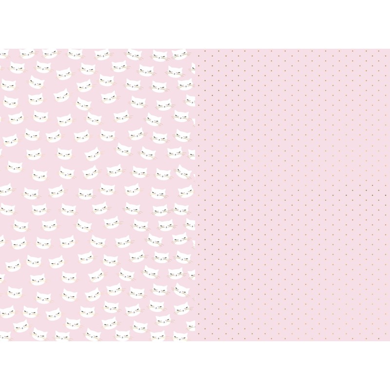 PAPIER OZDOBNY KOTKI I KROPKI - 2 ARKUSZE O WYMIARACH: 70cm/2m