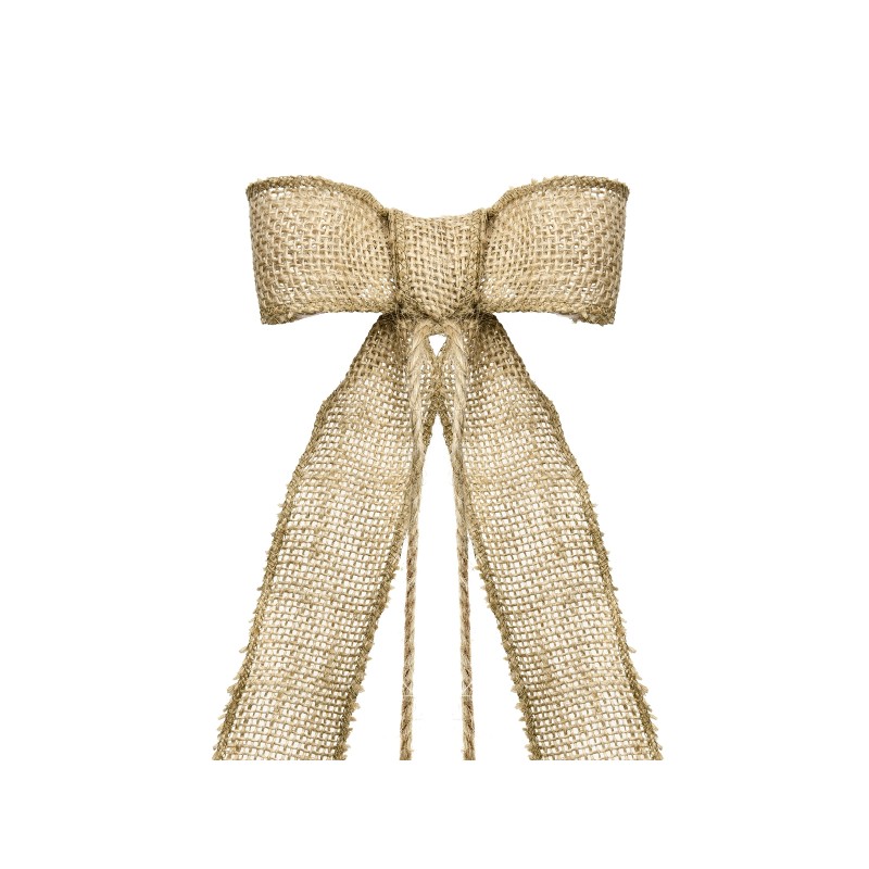 ZESTAW DEKORACJI SAMOCHODOWYCH - KOKARDKI JUTOWE