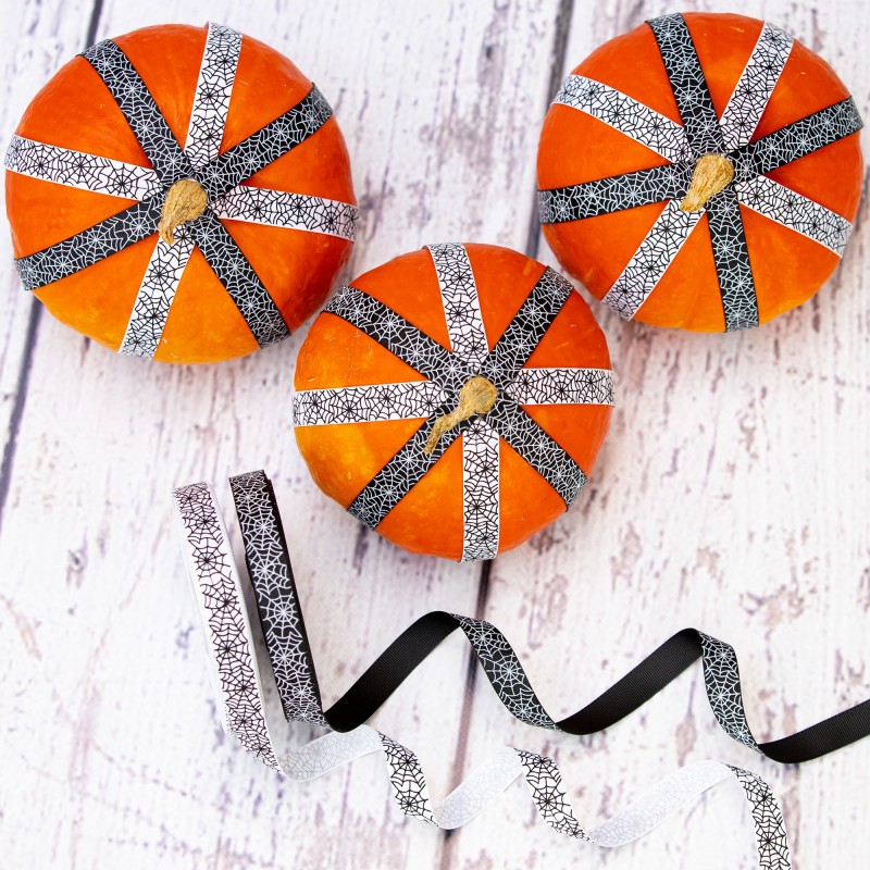 TASIEMKA RYPSOWA ZE WZOREM "PALMY" 1,5cm/27m lub NA METRY