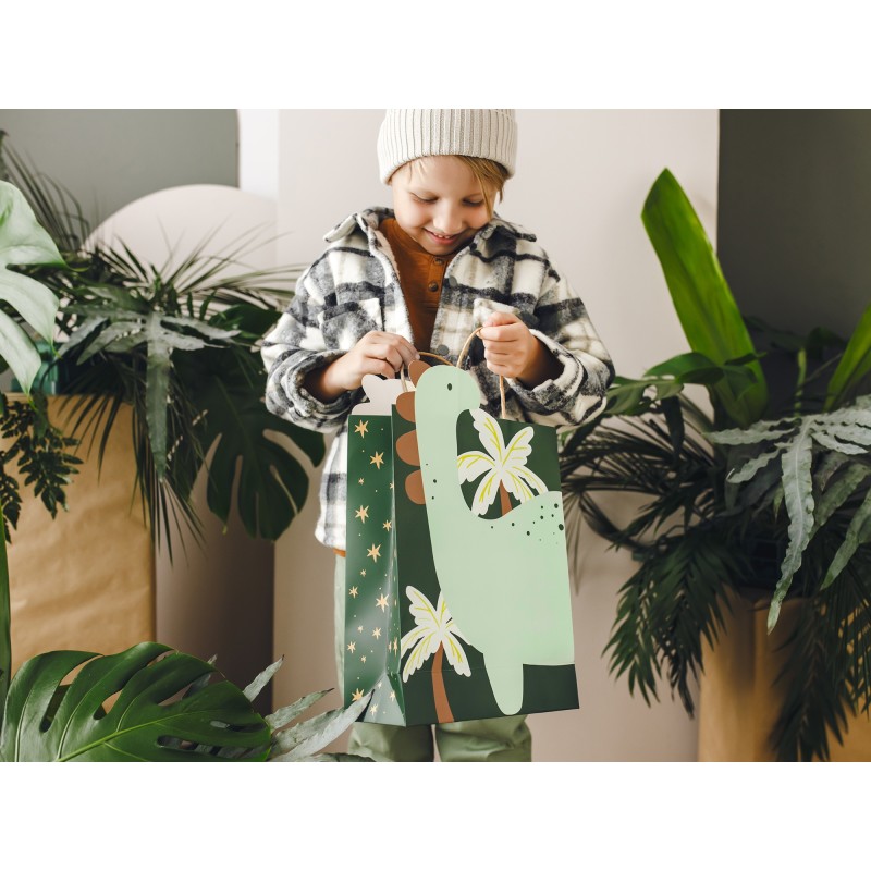 TOREBKA NA PREZENTY "DINOZAUR" 10cm/24cm/37cm