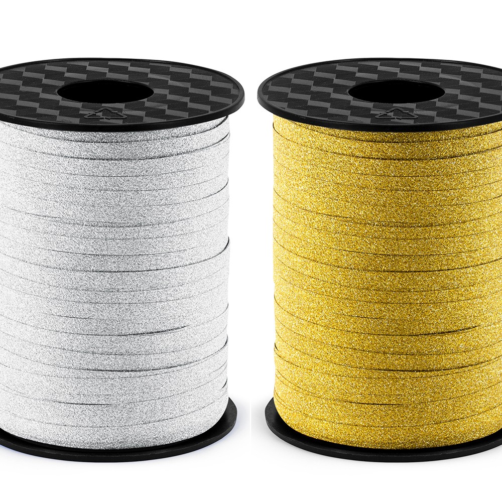 Wstążki PP metaliczne brokatowe